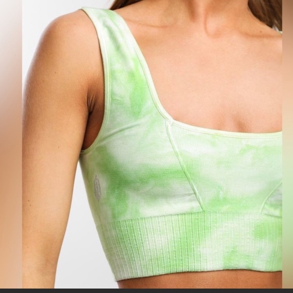 Free People Movement good karma Tie Dye Bra In Electric Pistachio Size XS/S - Picture 3 of 10